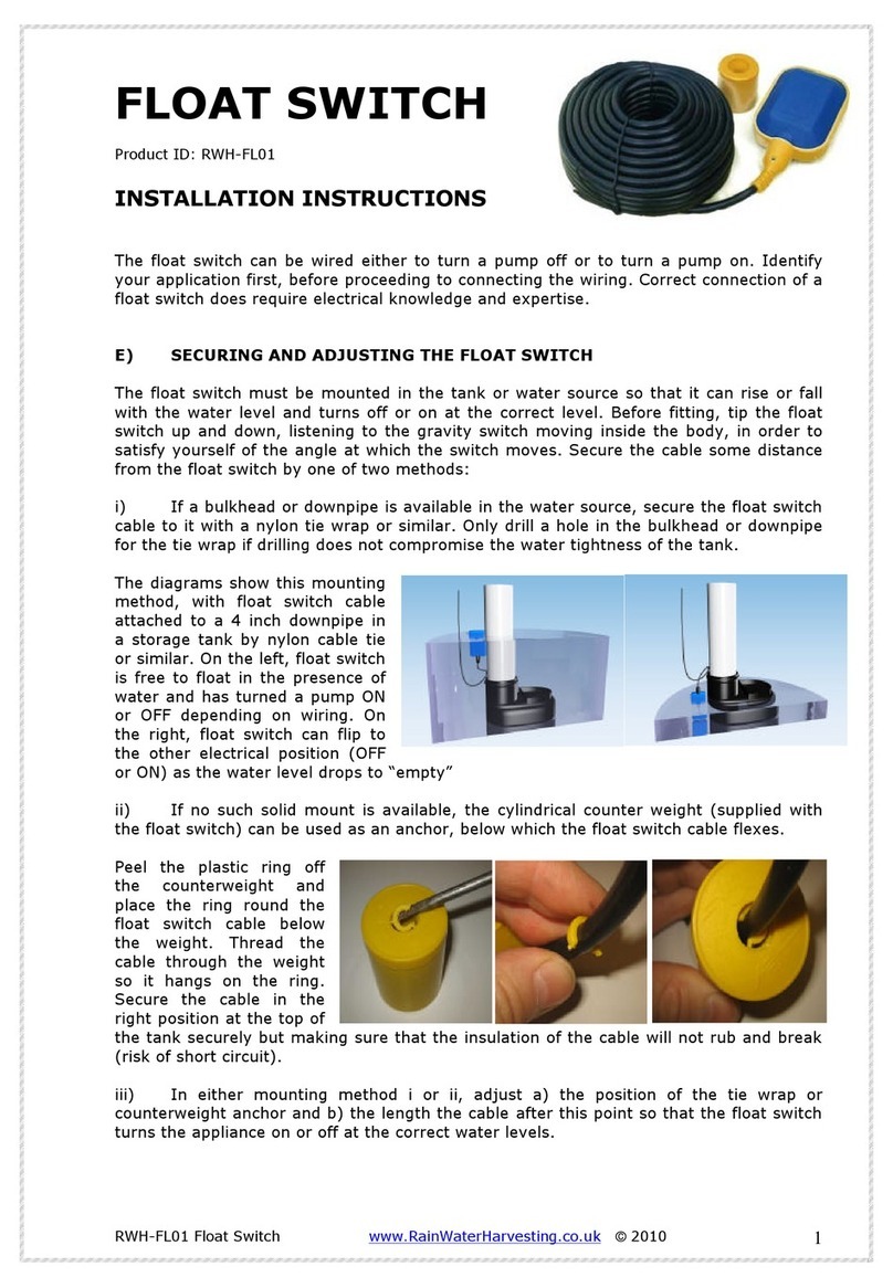 RainWater Harvesting RWH-FL01 installation instructions RainWater Harvesting RWH-FL01 installation instructions