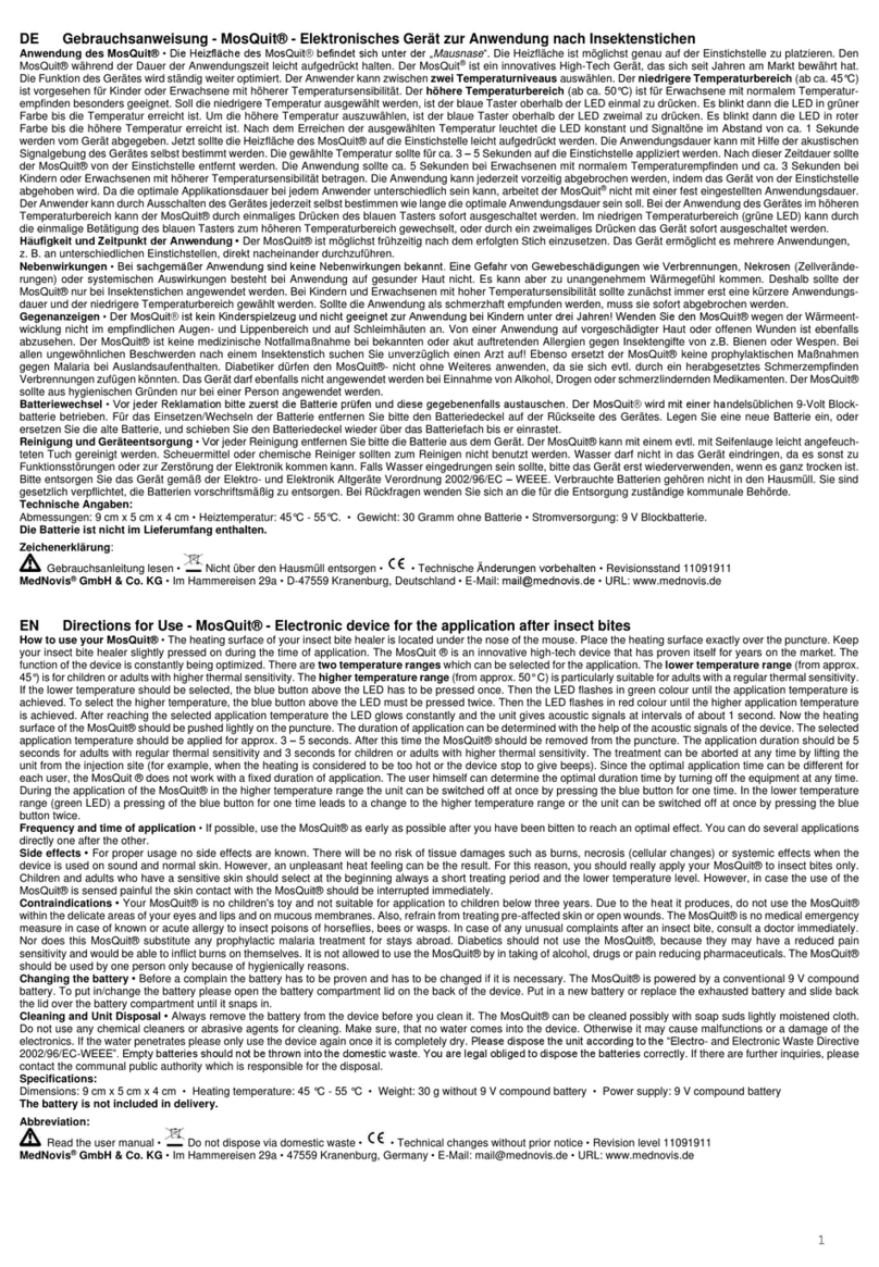 MedNovis MosQuit Directions for use
