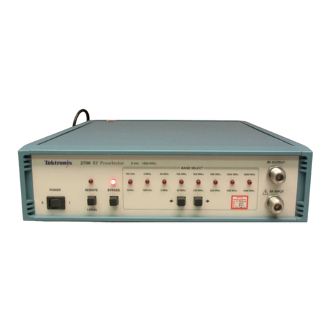 Tektronix 2706 User manual