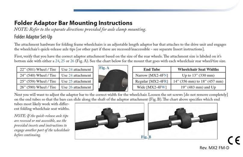 max mobility Folder Adaptor Bar User manual