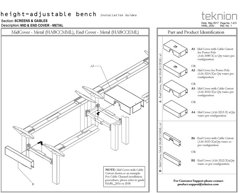 Teknion HABCCMML Operating and maintenance instructions Teknion HABCCMML Operating and maintenance instructions