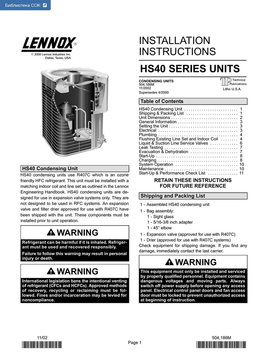 Lennox HS40 Series User manual