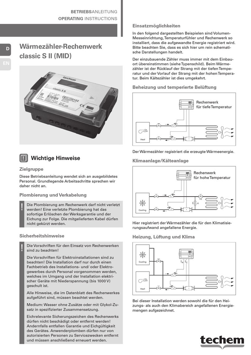 techem classic S II operating instructions
