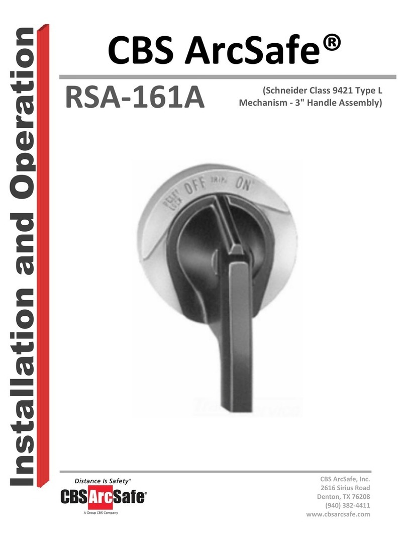 CBS ArcSafe RSA-161A Installation and operation