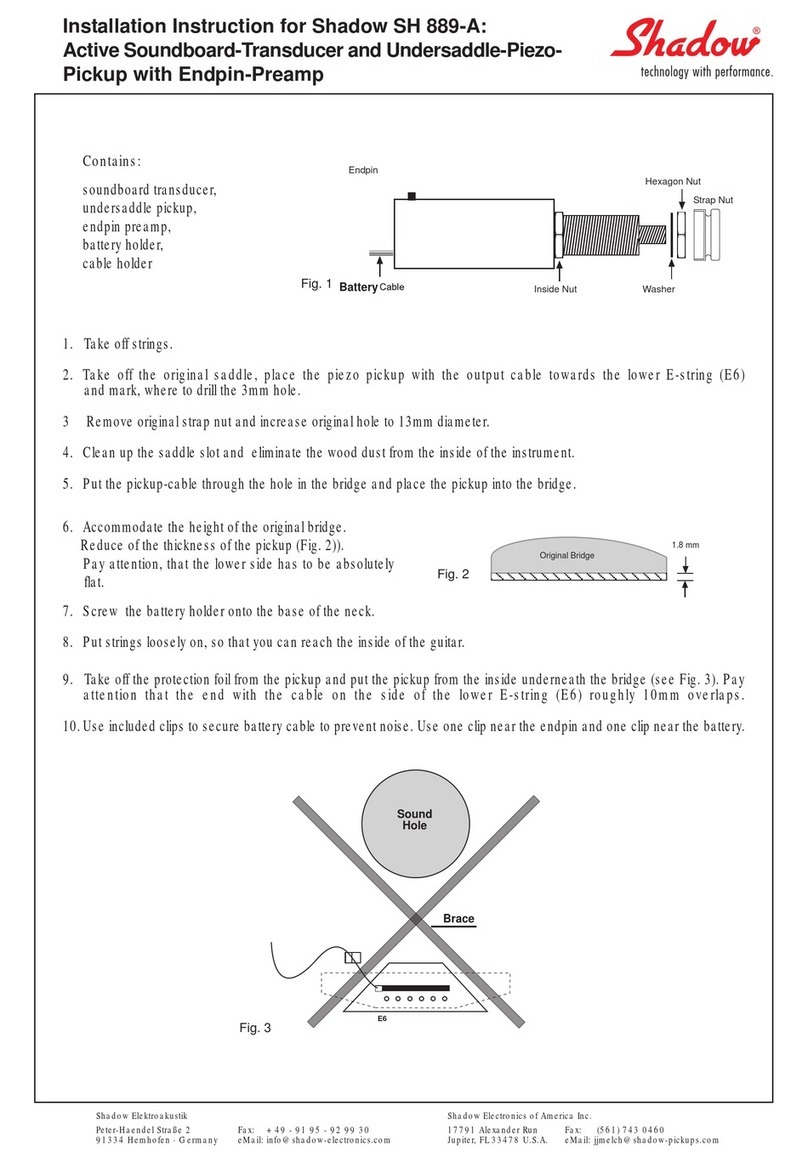 Shadow SH 889-A Installation instruction