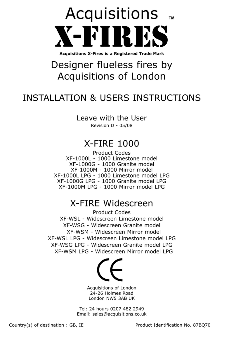 Acquisitions X-Fire 1000 Series Installation & user's instructions Acquisitions X-Fire 1000 Series Installation & user's instructions