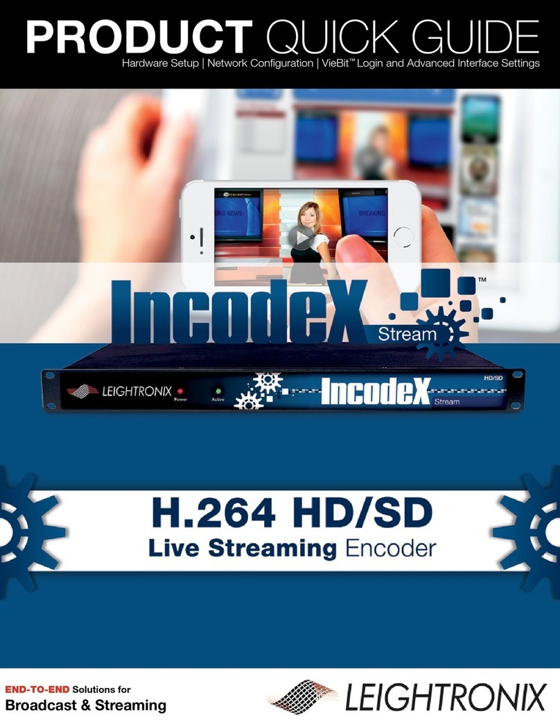 Leightronix IncodeX Stream Product Quick Guide