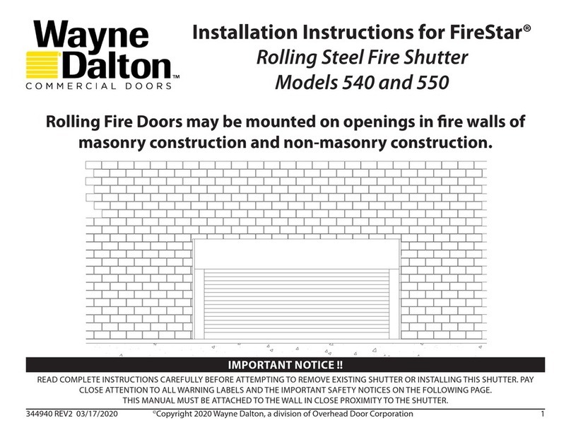 Wayne-Dalton FireStar 540 installation instructions