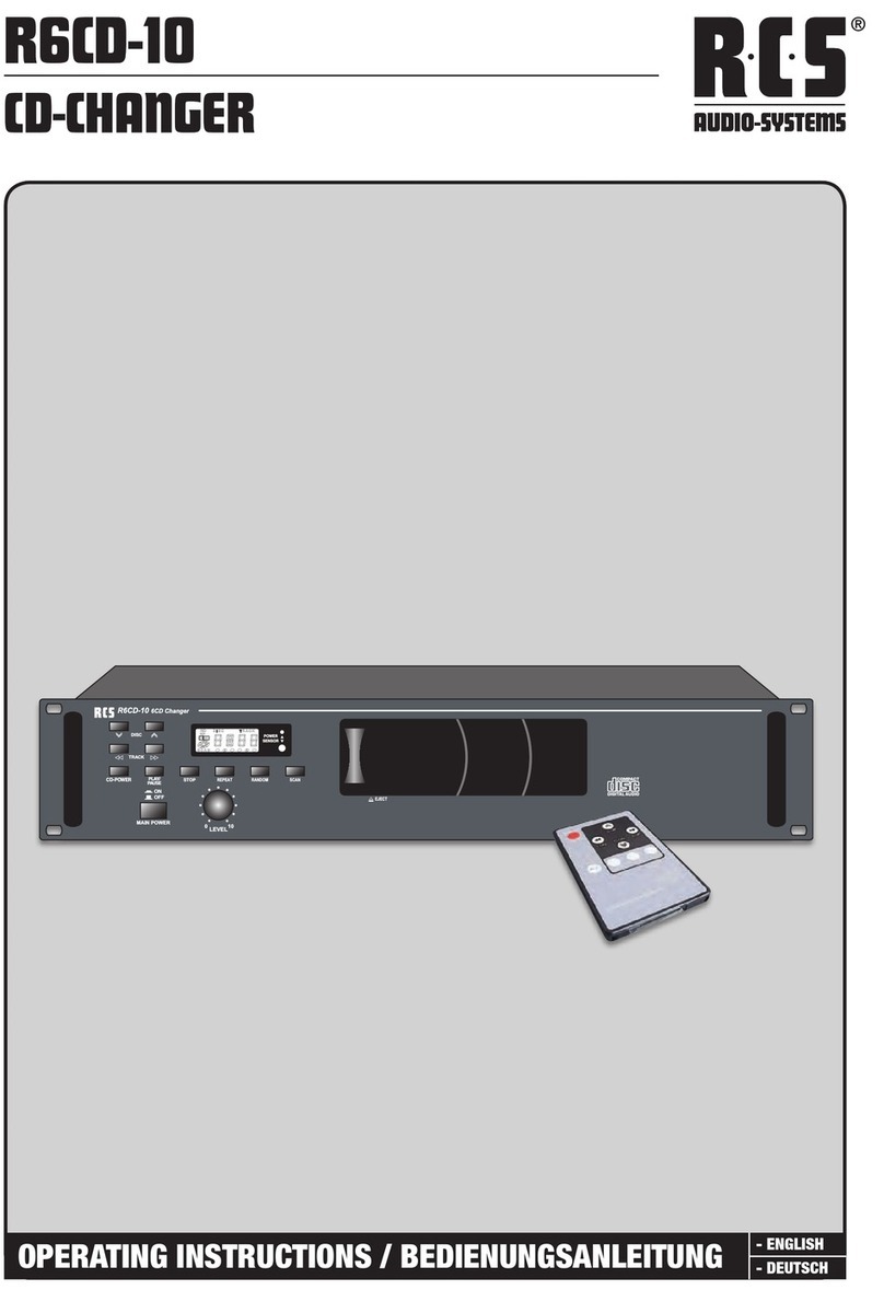 RCS AUDIO-SYSTEMS R6CD-10 operating instructions