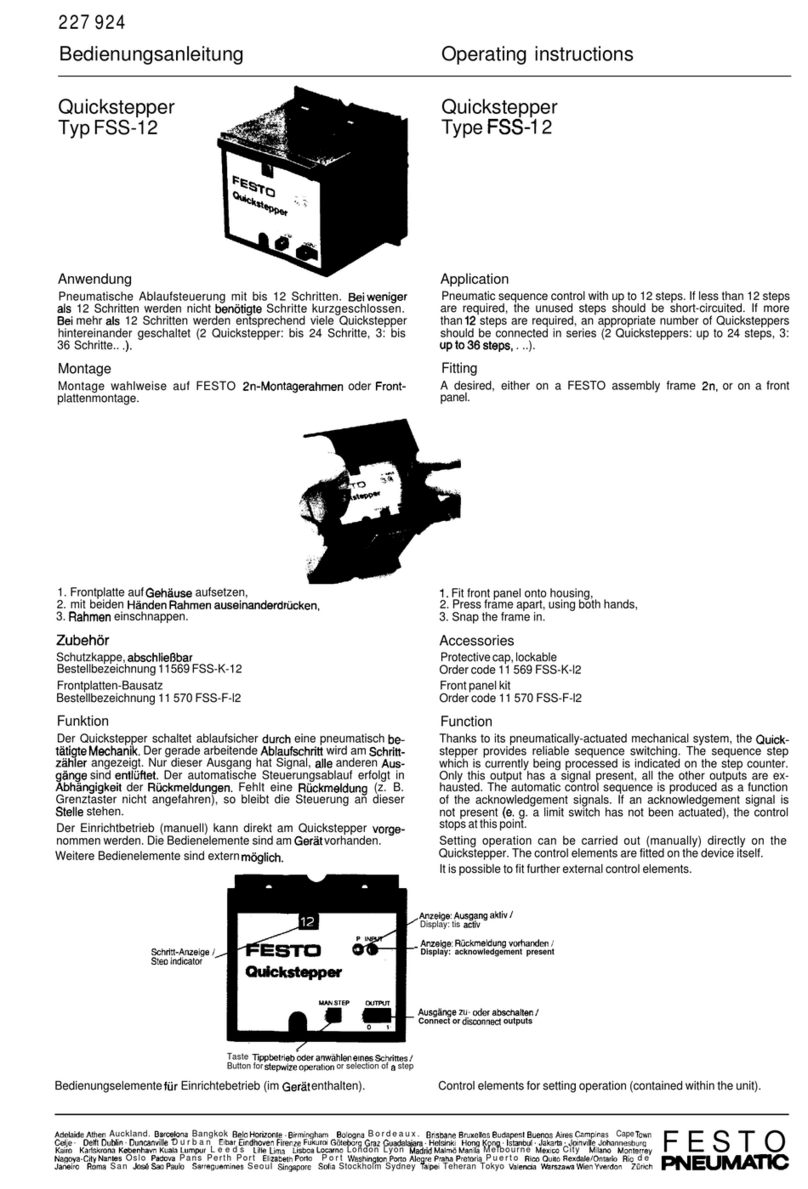 Festo Pneumatic FSS-I 2 operating instructions