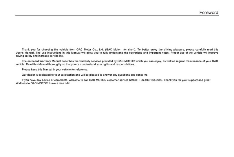 GAC GS5 User manual