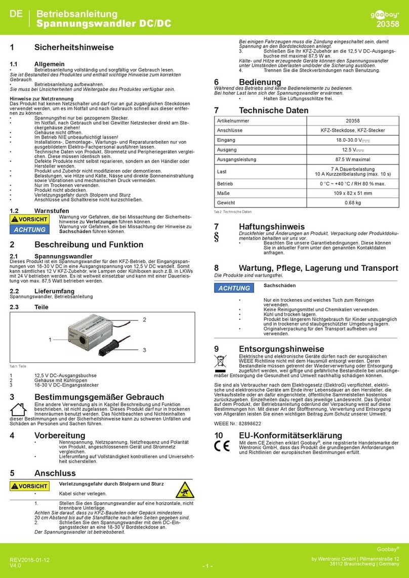 Goobay 20358 User manual