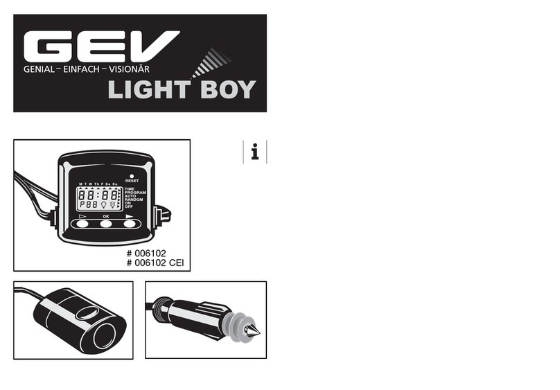 GEV LIGHT BOY 006102 User manual