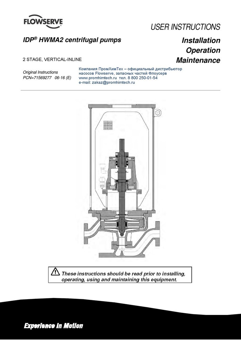 Flowserve IDP HWMA2 User manual Flowserve IDP HWMA2 User manual