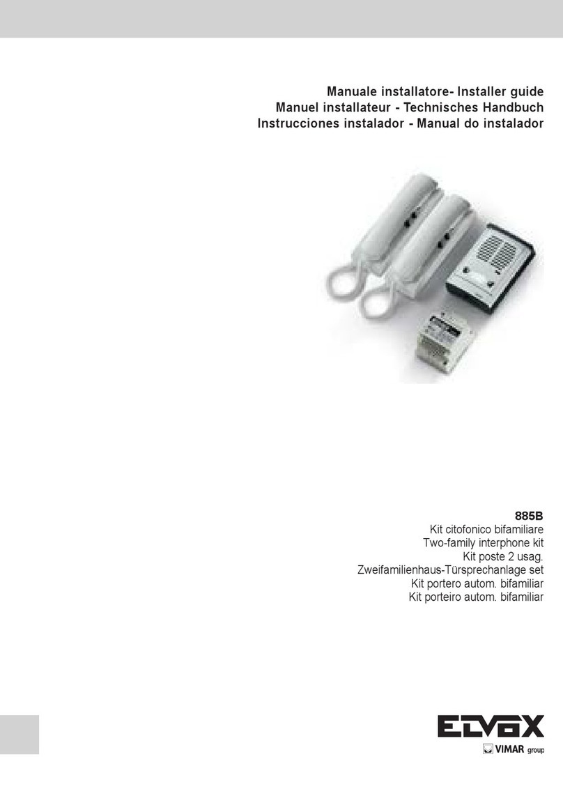 Vimar Elvox 885B Installer's guide