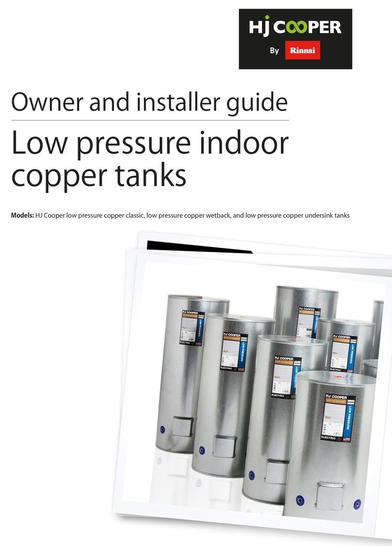 Rinnai HJ Cooper LCUS00934010 Owner and installer guide
