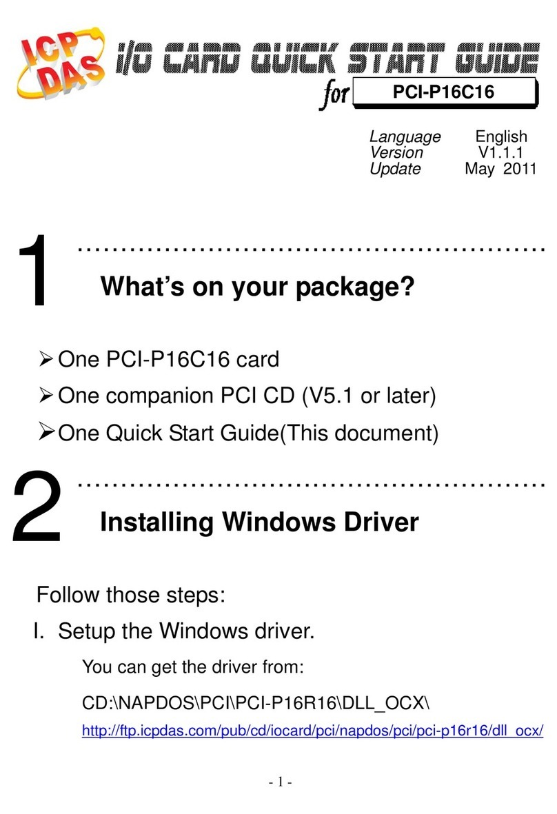 ICP DAS USA PCI-P16C16 User manual