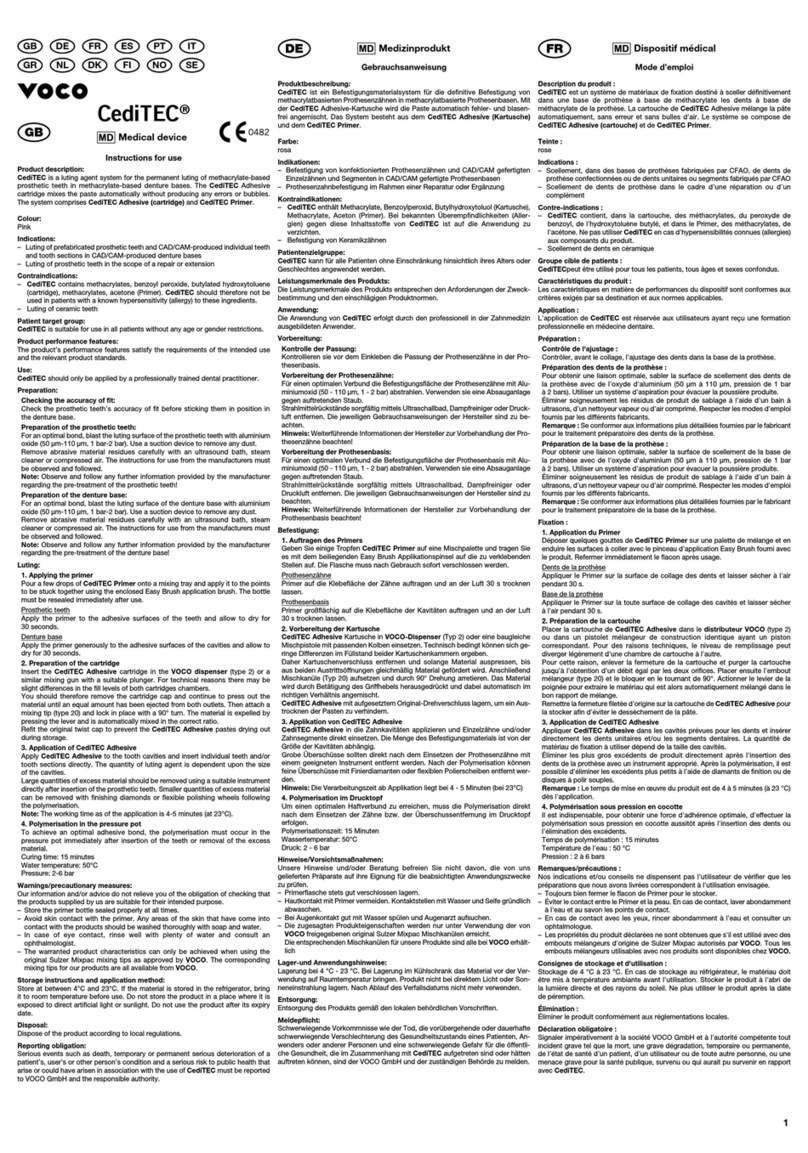 VOCO CediTEC Instructions for use