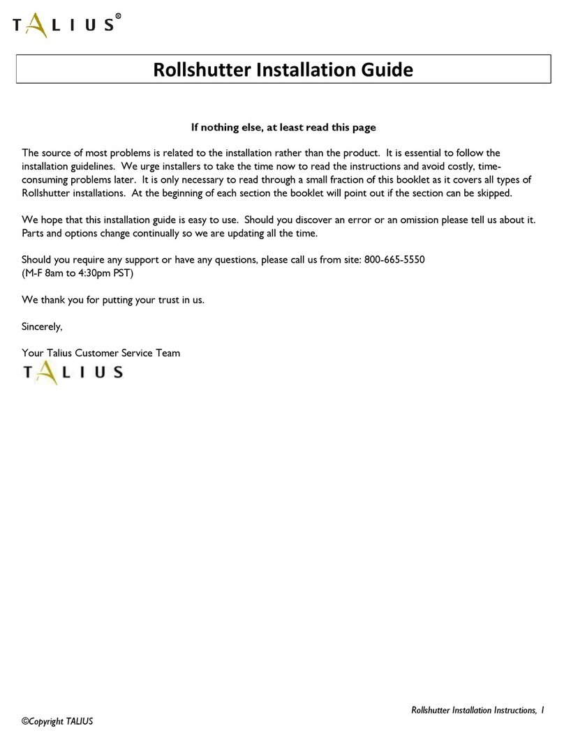 Talius Rollshutter installation guide