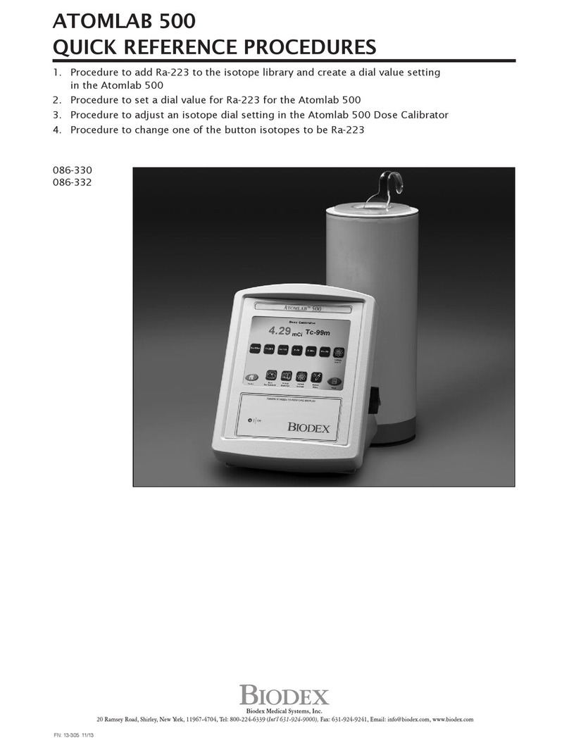 biodex ATOMLAB 500 Quick Reference Procedures