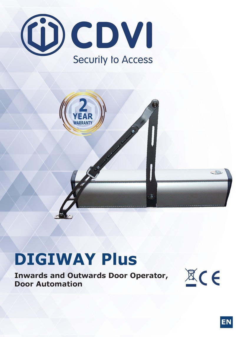 CDVI DIGIWAY PLUS manual