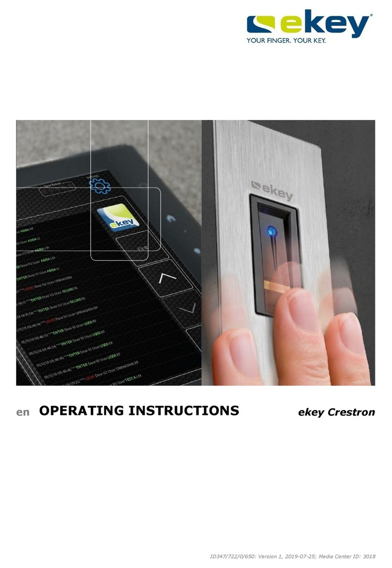 eKey FS OM Crestron Series User manual eKey FS OM Crestron Series User manual