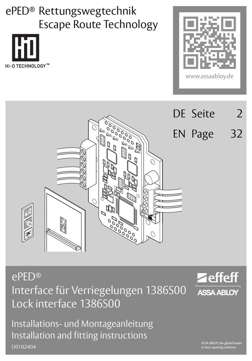 Assa Abloy effeff ePED 1386S00 Installation and fitting instructions