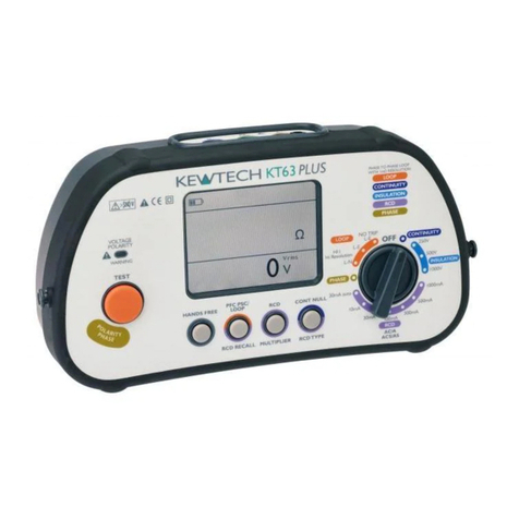 Kewtech KT63 PLUS operating instructions
