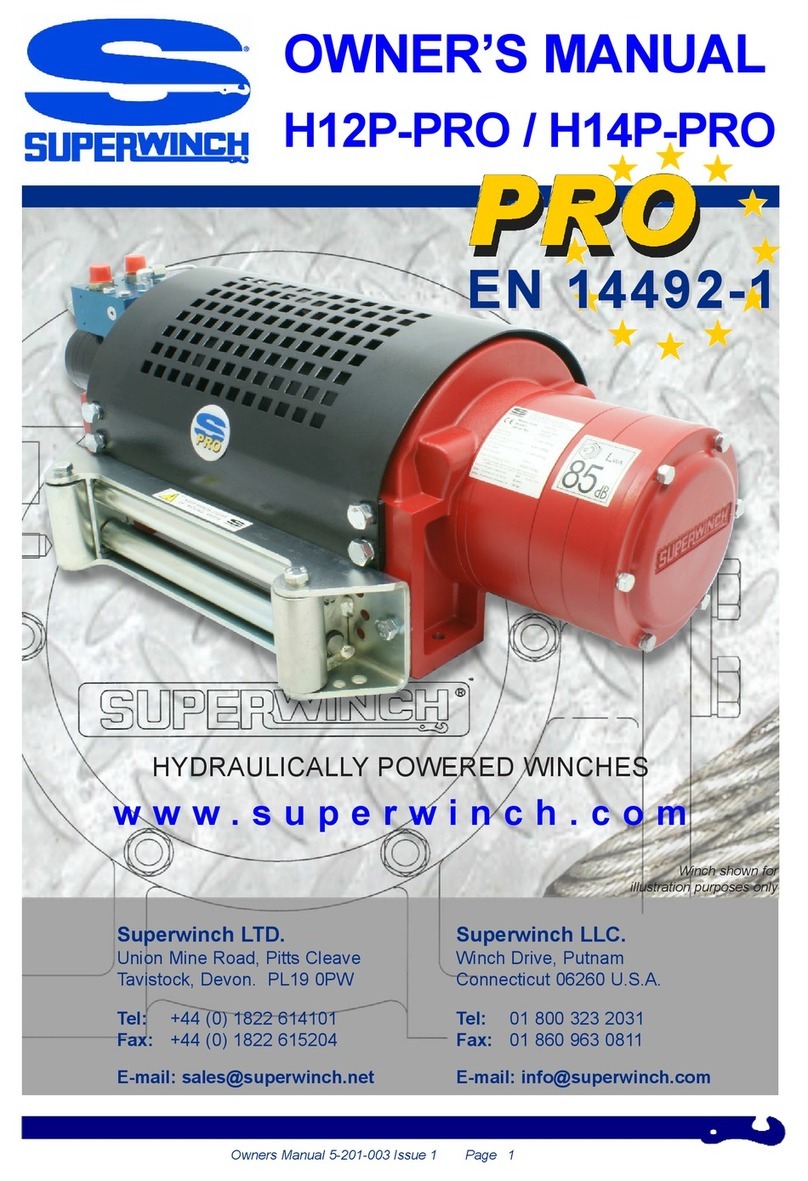Superwinch PRO Series User manual Superwinch PRO Series User manual