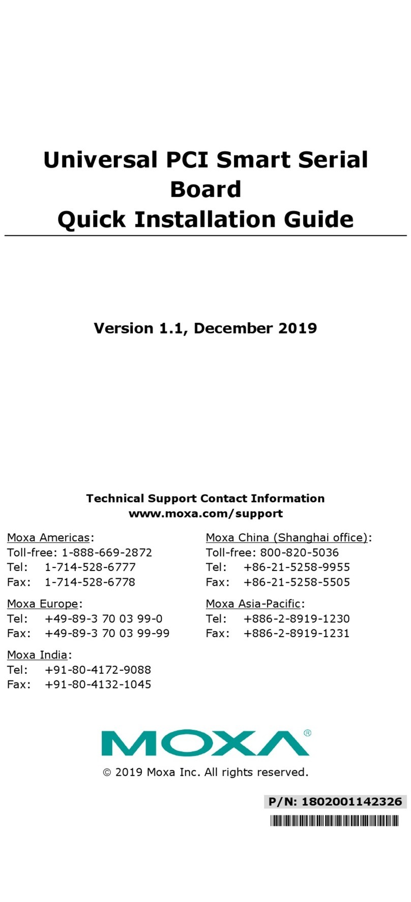 Moxa Technologies 1802001142326 User manual