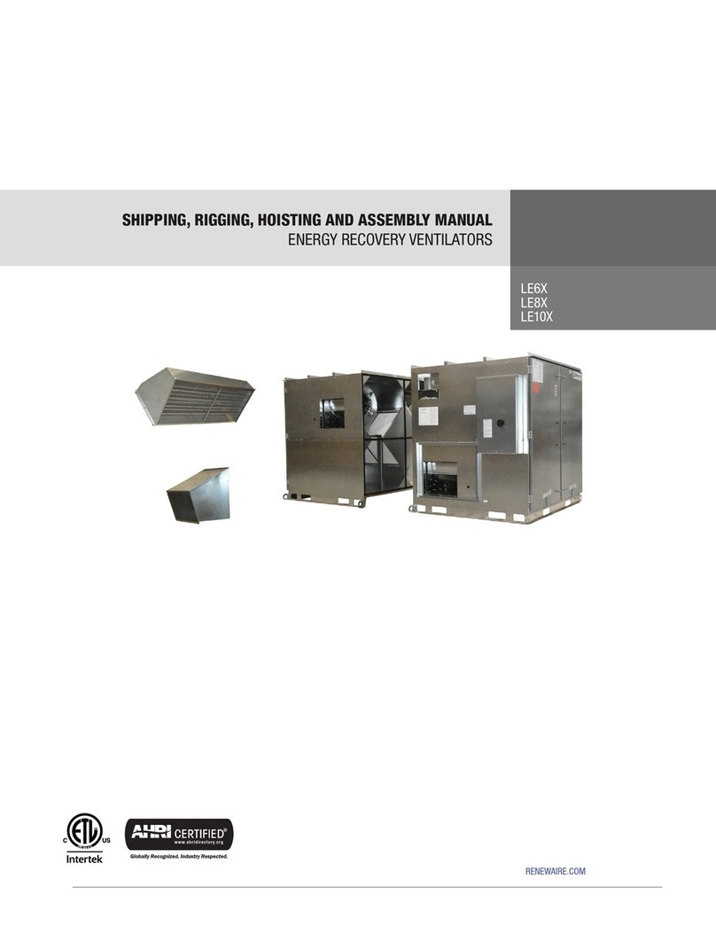 RenewAire LE6 Series SHIPPING, RIGGING, HOISTING AND ASSEMBLY MANUAL