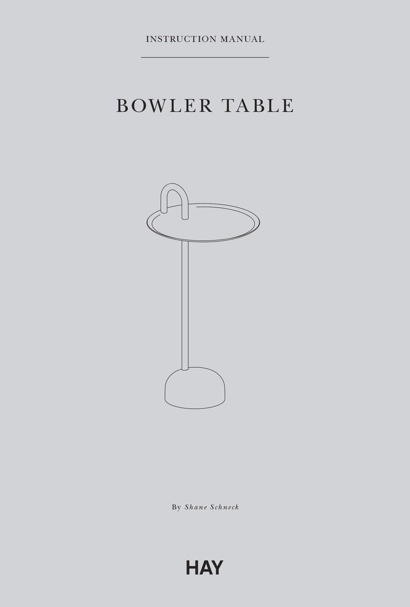 Hay BOWLER TABLE 185664 User manual Hay BOWLER TABLE 185664 User manual