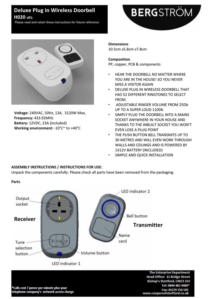 Bergstrom H020 instructions