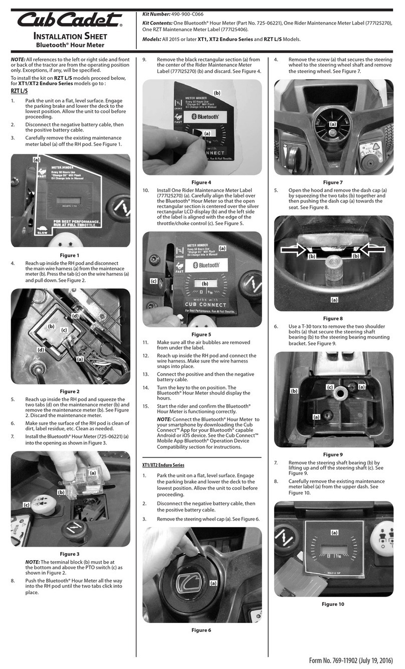 Cub Cadet 490-900-C066 Installation sheet