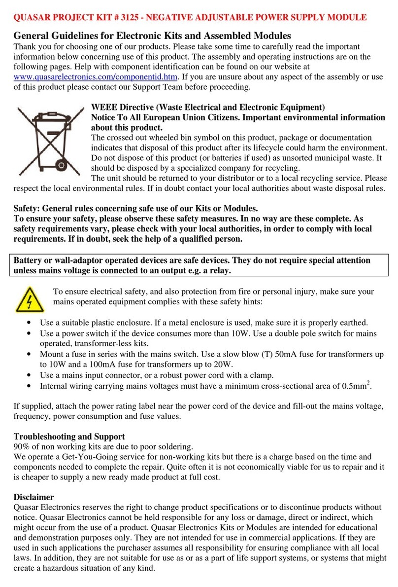 Quasar 3125 quick start guide