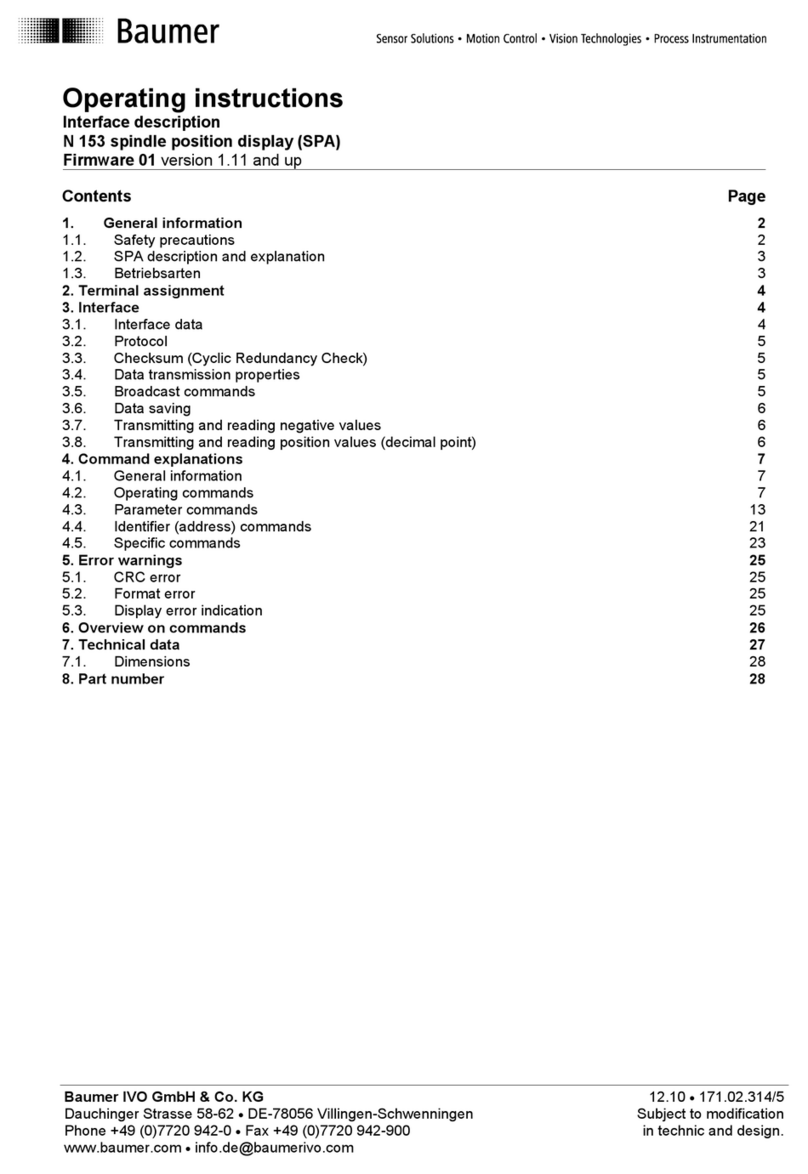 Baumer N153 User manual