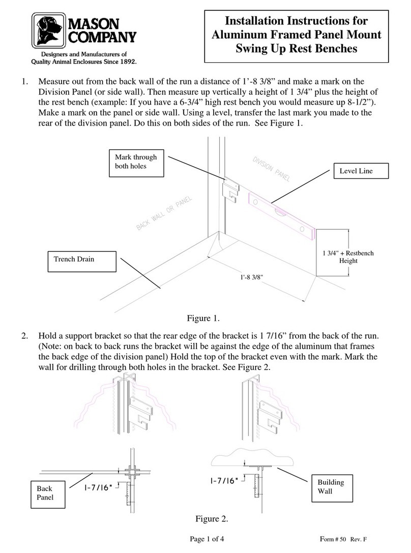 Mason Aluminum Framed Panel MountSwing Up Rest... installation instructions