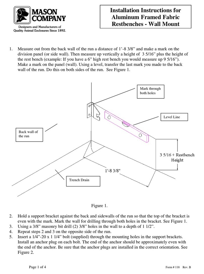 Mason Aluminum Framed FabricRestbenches installation instructions
