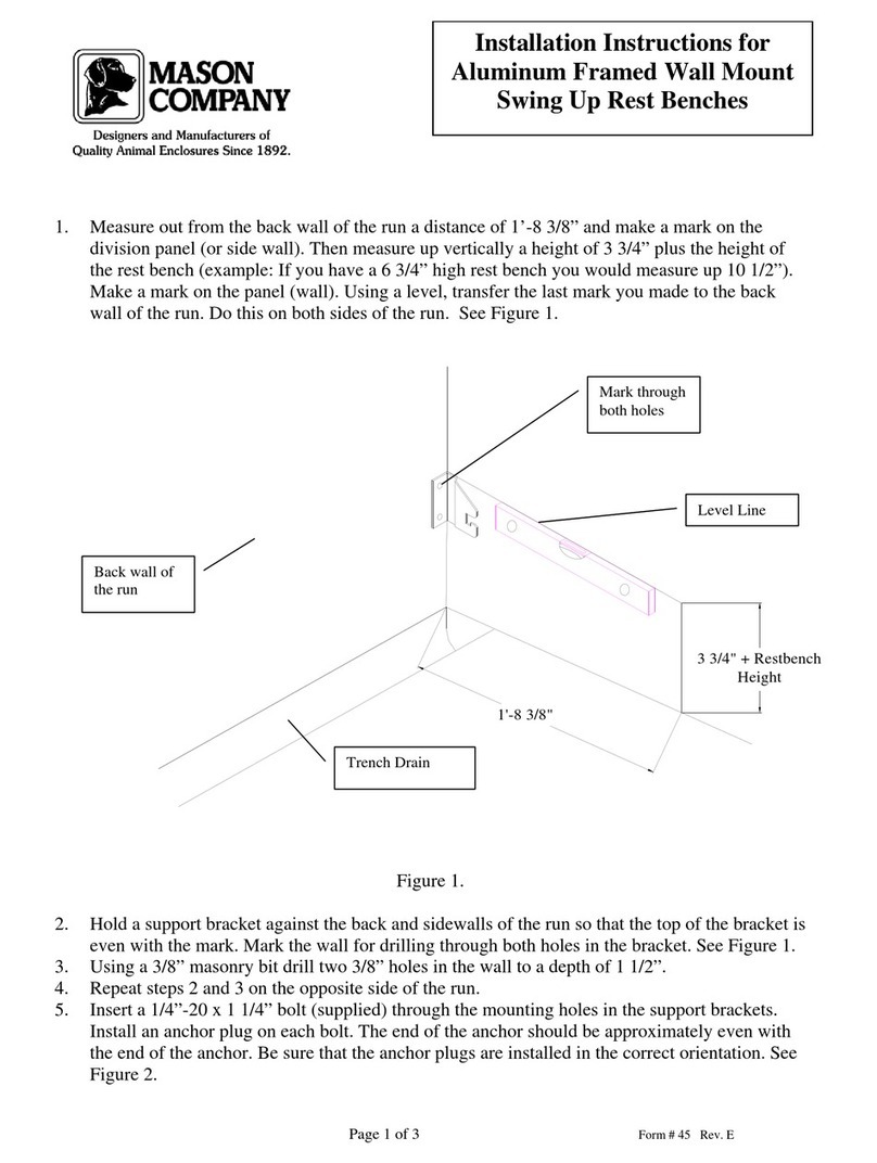 Mason Aluminum Framed Wall MountSwing Up Rest... installation instructions