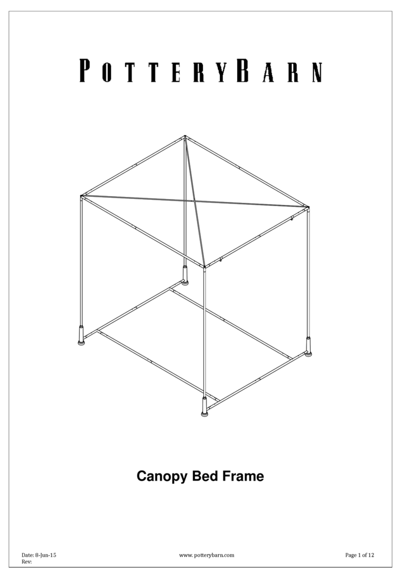 PotteryBarn Canopy Bed Frame User manual PotteryBarn Canopy Bed Frame User manual