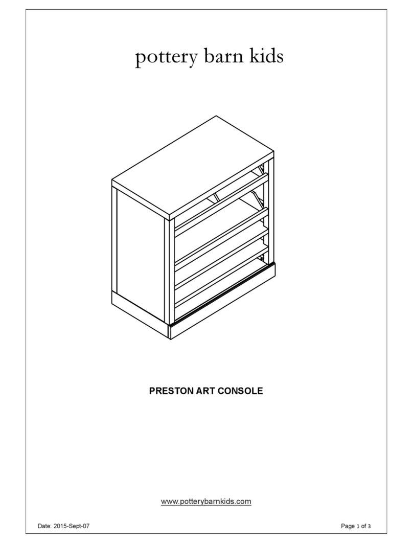 pottery barn kids PRESTON ART CONSOLE manual