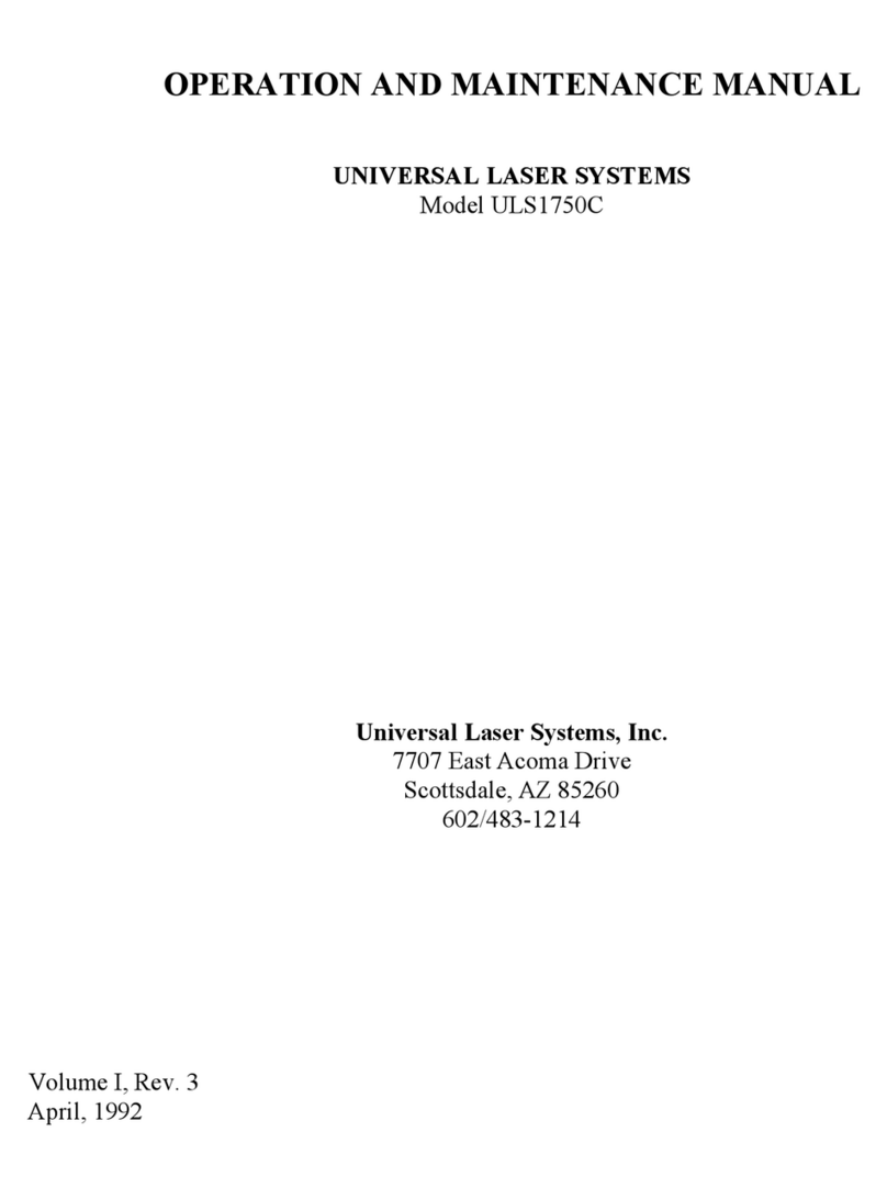 Universal Laser Systems ULS1750C User manual