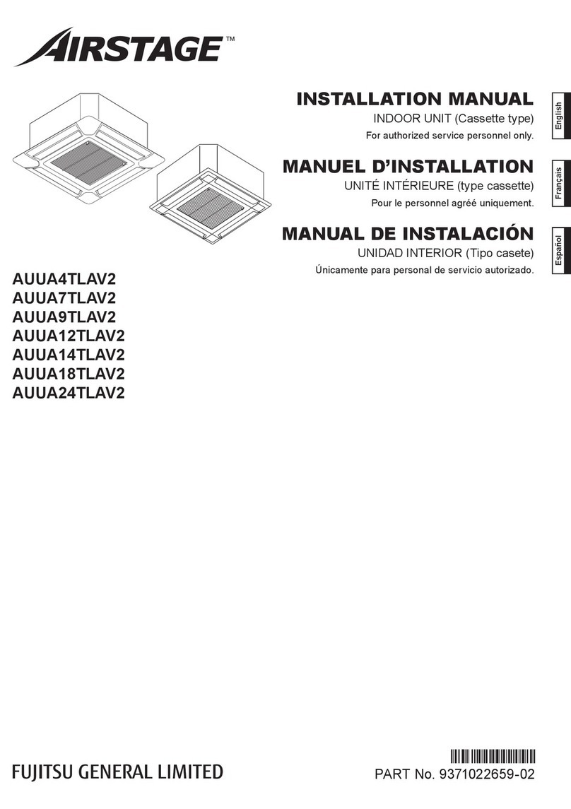 Fujitsu AirStage AUUA4TLAV2 User manual