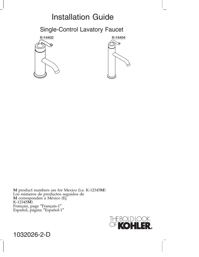 Kohler K-14402 User manual