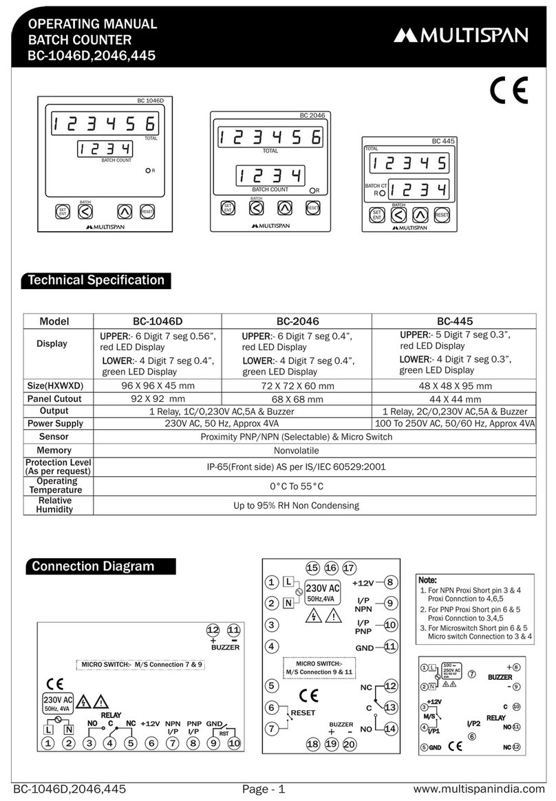 MULTISPAN BC-1046D operating manual