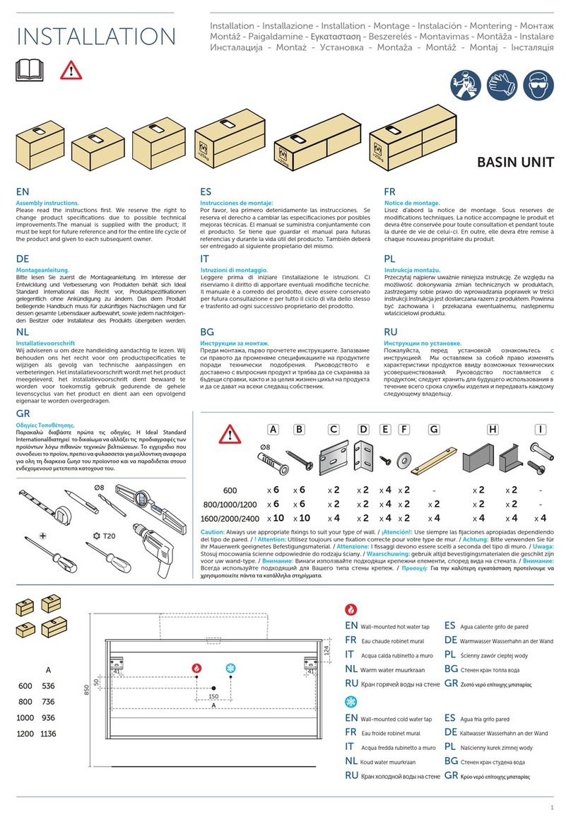 Ideal-Standard Conca Basin Unit User manual