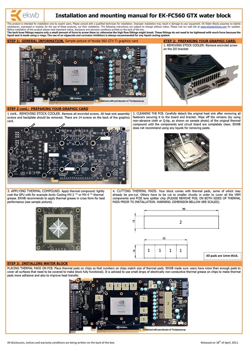 ekwb EK-FC560 GTX INSTALLATION AND MOUNTING MANUAL