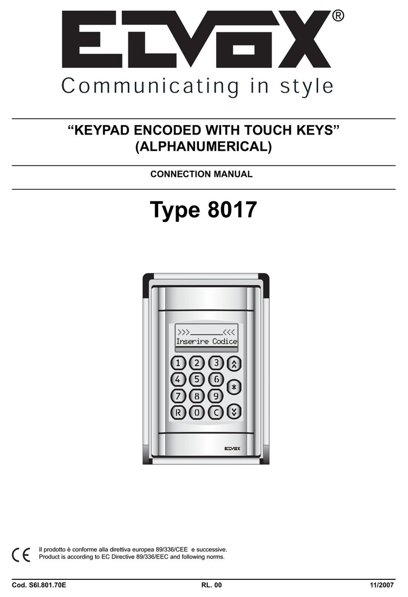 Elvox 8017 Connection manual