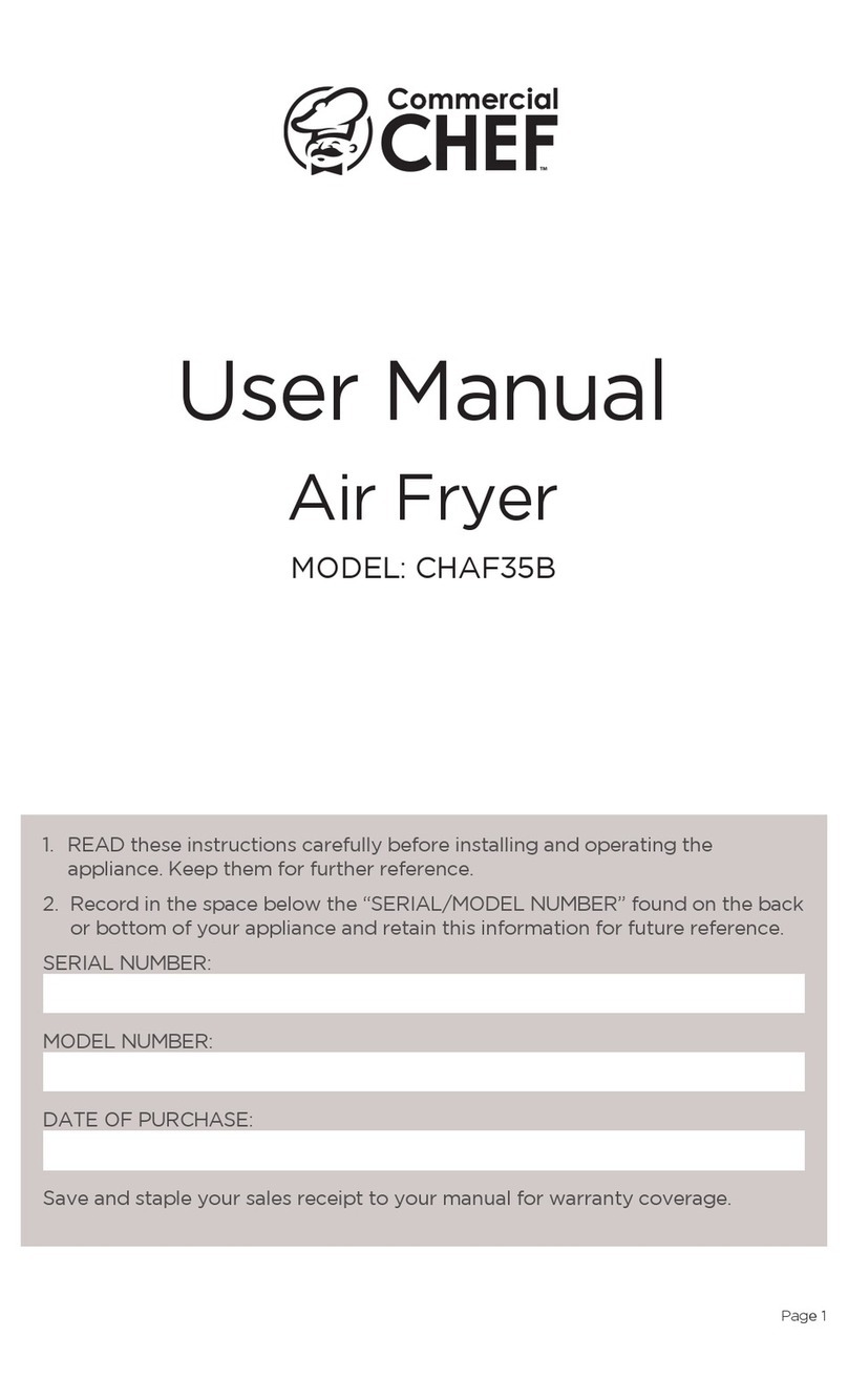 Commercial CHEF CHAF35B user manual
