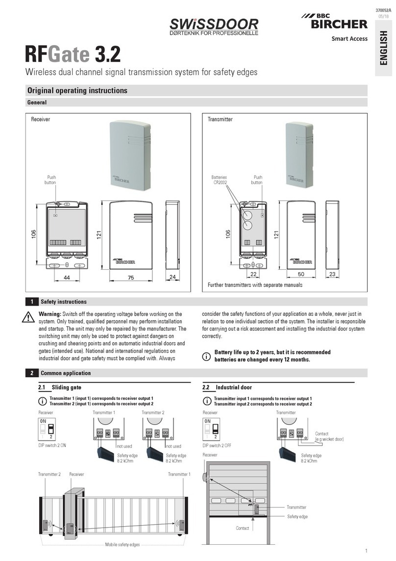 Bircher Swissdoor RFGate 3.2 operating instructions